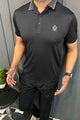 Turbo Vintage Butterfly Crisp Stitchless Men's Polo Shirt In Black