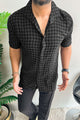 Turbo Premium Lightweight Half Sleeve Casual Shirt In Black