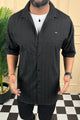 Turbo Puff Clasic Thread Casual Shirt In Black