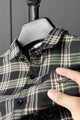 Turbo Tattersall Checkered Long Sleeve Cotton Casual Shirt