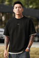 Mens Signature Logo Dropdown Shoulder T-shirt In Black