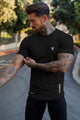 Turbo 'Street-Style' Drop-Shoulder Graphic Dry-Fit Tee In Black