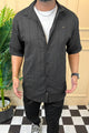 Turbo Textured Champ Casual Shirt In Black
