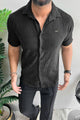 Turbo Artistic Touch Comfort Casual Shirt In Black