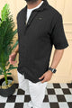 Turbo Endless Cool Embossed Casual Shirt In Black