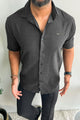 Turbo Textured Relaxed Fit Casual Shirt In Black