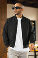 Light Texture Imported Light Weight Jacket In Black