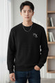 Turbo HoneyComb Patterened Imported Men's Sweatshirt In Black