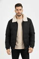 Synthetic Sherpa Collar Men's Imported Puffer Jacket