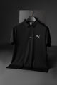 Pma Essential Printed Logo Men's Polo Shirt In Black