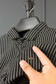 Turbo Lining Check Creation Long Sleeve Cotton Casual Shirt