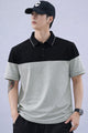 Turbo Color-Blocked Panel Style Men's Polo T-Shirt
