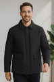 Turbo Thread Motive Quilted Light Weight Jacket In Black