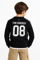 Turbo (The Energy 08) Round Neck Unisex Kids SweatShirt In Black