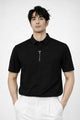 Turbo Luxury Textured Summer Casual Shirt In Black
