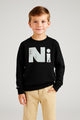 Nke Minimal Block Round Neck Unisex Kids Sweatshirt In Black
