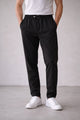 Turbo Belt Style Elastic Waist Trouser In Black
