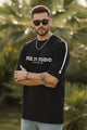 Emerald Edge Round Neck OverSize T-shirt In Black