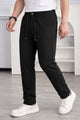 Men's Self Texture Straigt Fit Slim-Fit Trouser In Black