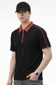 Turbo Short Sleeve Zip-Up Men's Polo Shirt In Black