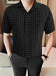 Turbo Premium Lightweight Half Sleeve Casual Shirt In Black