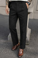 Single Plated Men's Cotton Pant In Black