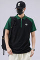 Turbo Zipper Closure Style Men's Polo T-Shirt In Black