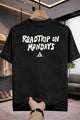 Men's Graphic Thread Round Neck Tee In Black