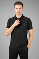 Turbo Trendy Block Pattern Stitchless Men's Polo Shirt In Black