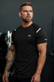 Turbo Sport Shoulder Striped Breathable Dry-Fit Tee
