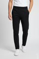 Turbo Adjustable Waist Chino Motif Trouser In Black