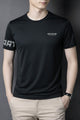 Mens Fit Wear Round Neck T-shirt In Black