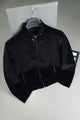 Regular Fit Suede Leather Jacket In Black