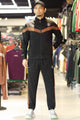 Nke Diagonal V Panel Signature Full Zipper Tracksuit In Black