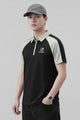 Turbo Modern Placket Men's Polo Shirt In Black