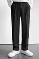 Double Plate Men's Carrot Fit Cotton Pant | Black