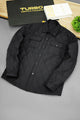 Regular Fit Self Design Imported Light Weight Jacket In Black