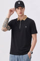 Turbo "AeroZip Elite" Men's Polo T-Shirt In Black