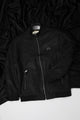 Blouson Bomber Suede Leather Jacket In Black