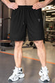 Oversized  Fashion Streetwear Sports Gym Shorts In Black