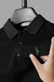 Turbo Polo Collar Tipping Men's Polo Shirt In Black