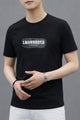 Mens Casual Flex Round Neck T-shirt In Black