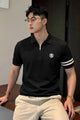 Men's Signature Seam Polo T-Shirt In Black