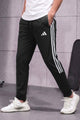 Adds Side Half 3 Strips Dry-Fit Trouser In Black