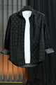 Turbo Splash Printed Long Sleeve Cotton Casual Shirt In Black