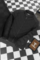 Cross Pattern Bubble Padded Imported Puffer Jacket In Black