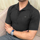 Turbo Textured Champ Casual Shirt In Black
