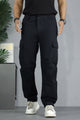 Men's Relax-Fit Knitted Cargo Trouser In Black