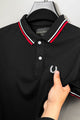 Frd Prry Twin Tipped Men's Polo Shirt In Black