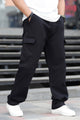 Men's Relax-Fit Knitted Cargo Trouser In Black